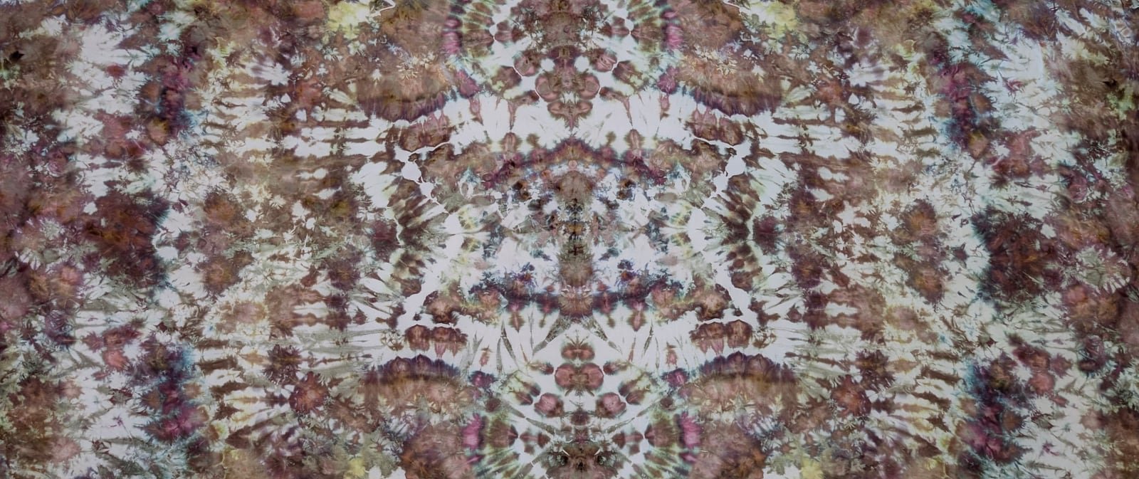 Autumn Alchemy — original hand-dyed textile artwork in sandstone, olive, mulberry